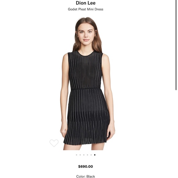 NWT Dion Lee Knit Lustrate Godet Pleat Mini Dress - Picture 3 of 10
